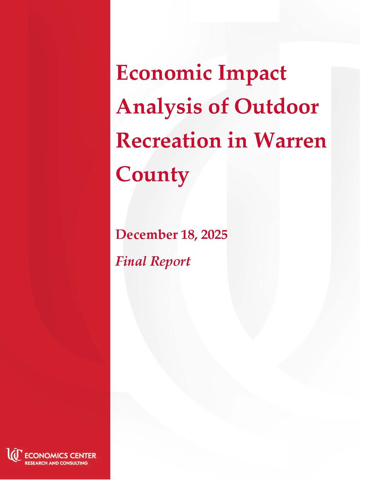 Cover Page of Economic Study